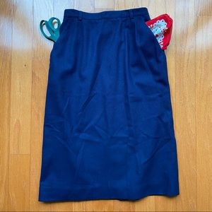 Vintage ‘60s wool navy blue wool dirndl by John Meyer.